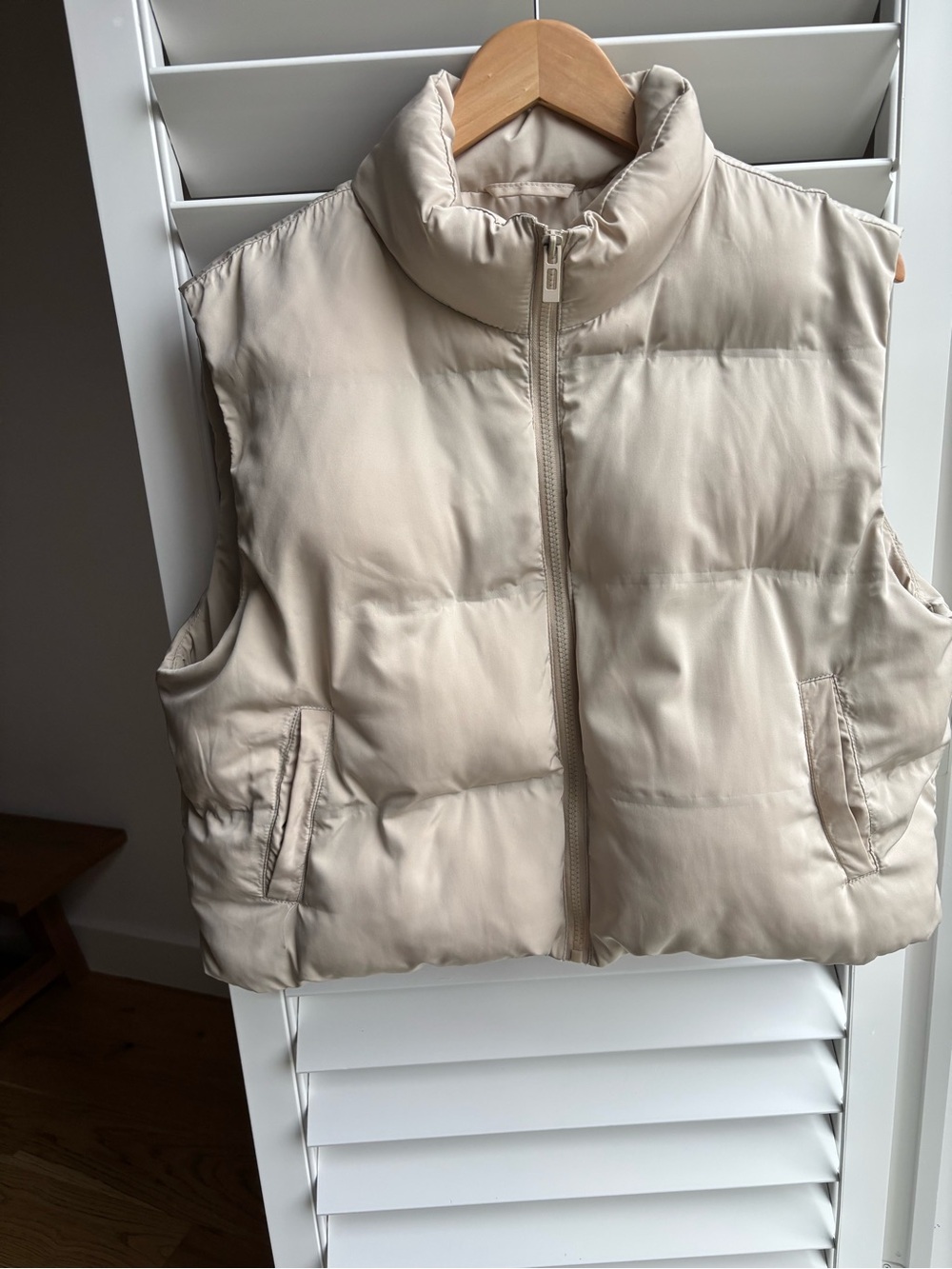 Thread & Supply Light Beige Quilted Vest